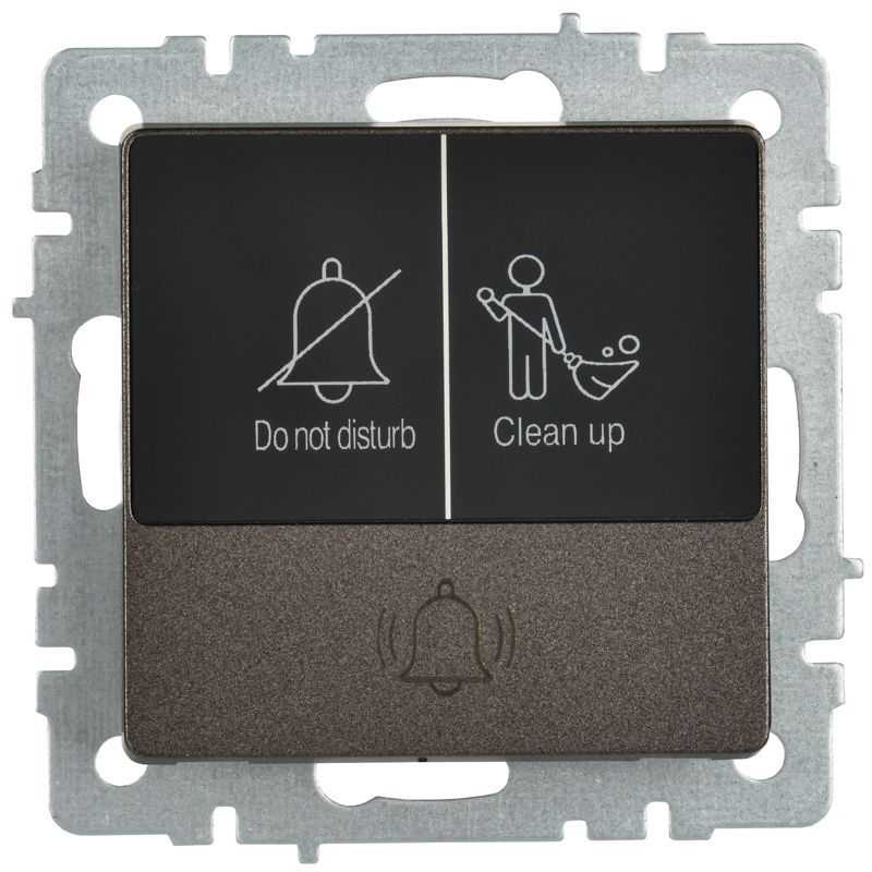 BRITE Кнопка звонка с индикацией для отелей 10А ВС10-1-9-БрТБ темная бронза IEK