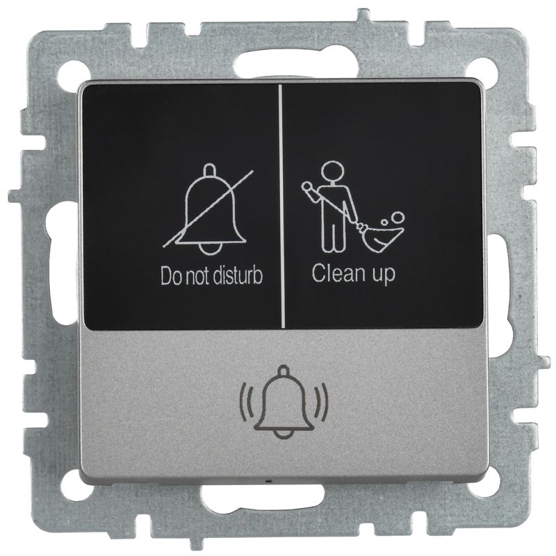 BRITE Кнопка звонка с индикацией для отелей 10А ВС10-1-9-БрС сталь IEK