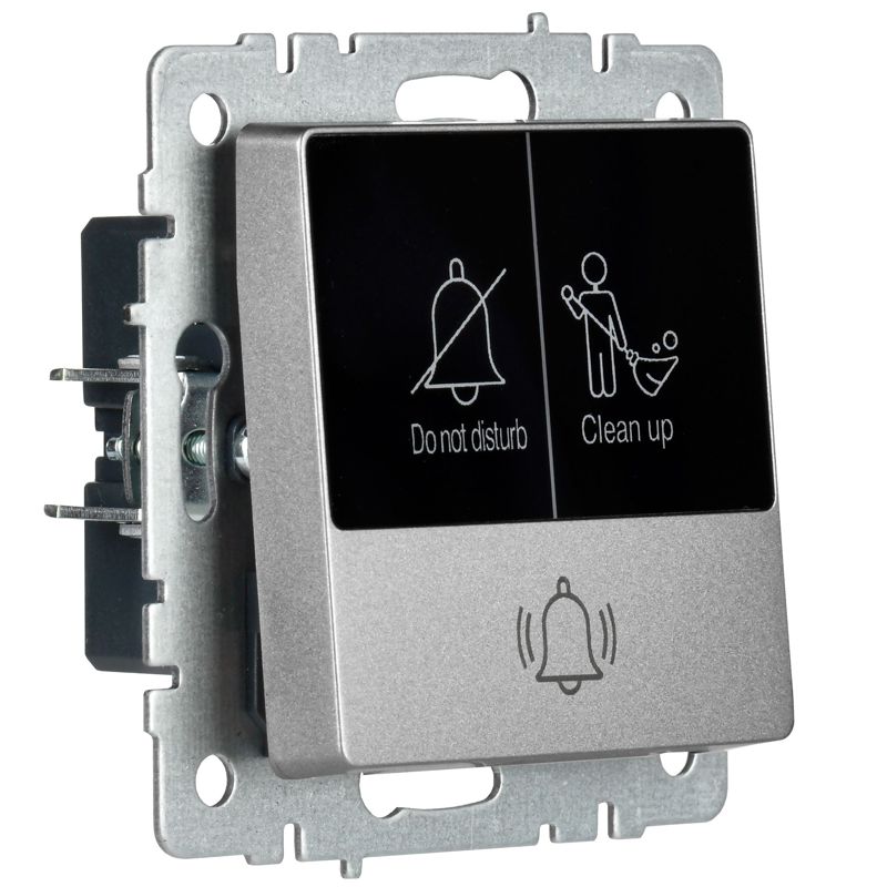 BRITE Кнопка звонка с индикацией для отелей 10А ВС10-1-9-БрС сталь IEK