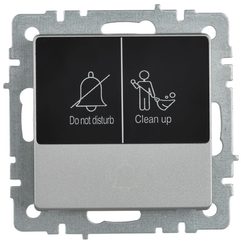 BRITE Кнопка звонка с индикацией для отелей 10А ВС10-1-9-БрА алюминий IEK