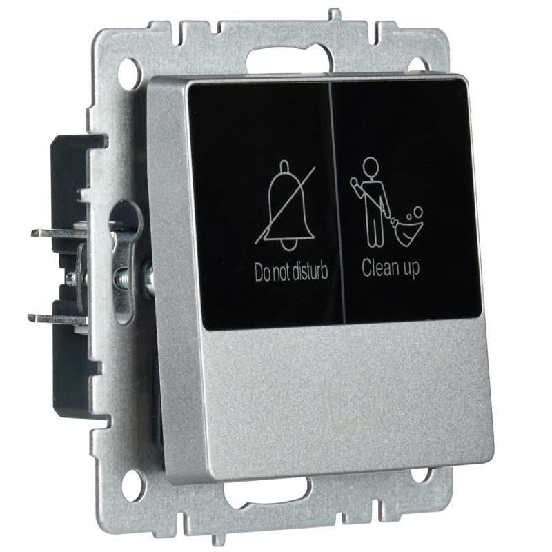 BRITE Кнопка звонка с индикацией для отелей 10А ВС10-1-9-БрА алюминий IEK