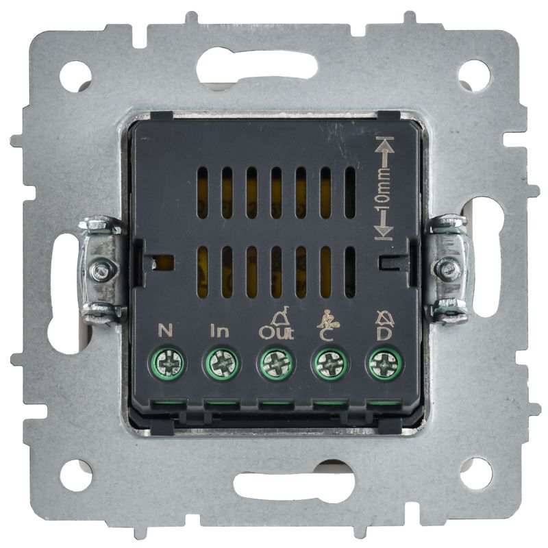 BRITE Кнопка звонка с индикацией для отелей 10А ВС10-1-9-БрАБ арктический белый IEK