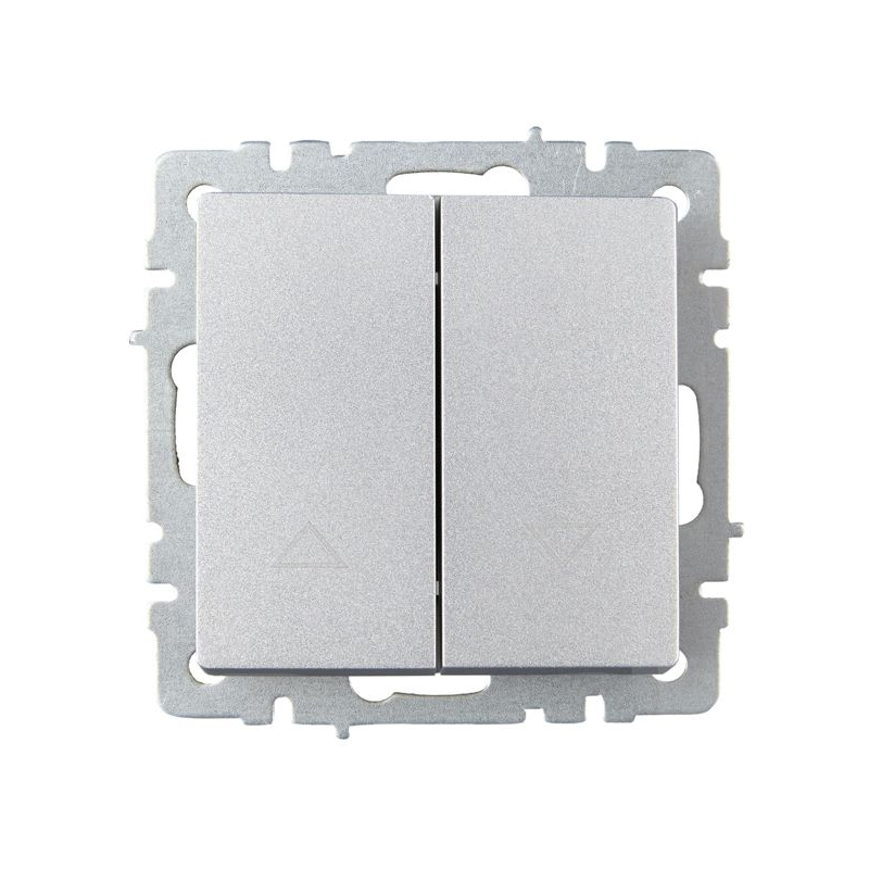 BRITE Выключатель жалюзи 10А ВС10-1-5-БрА алюминий IEK