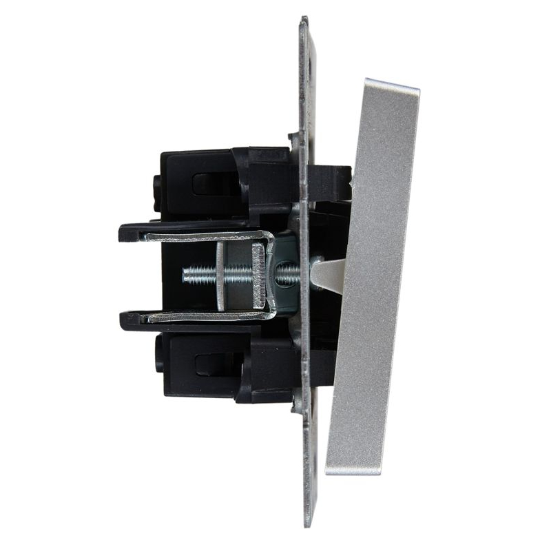 BRITE Выключатель жалюзи 10А ВС10-1-5-БрА алюминий IEK