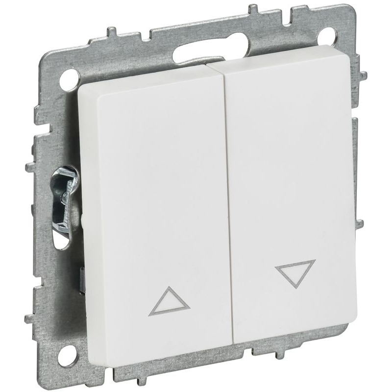 BRITE Выключатель жалюзи 10А ВС10-1-5-БрАБ арктический белый IEK