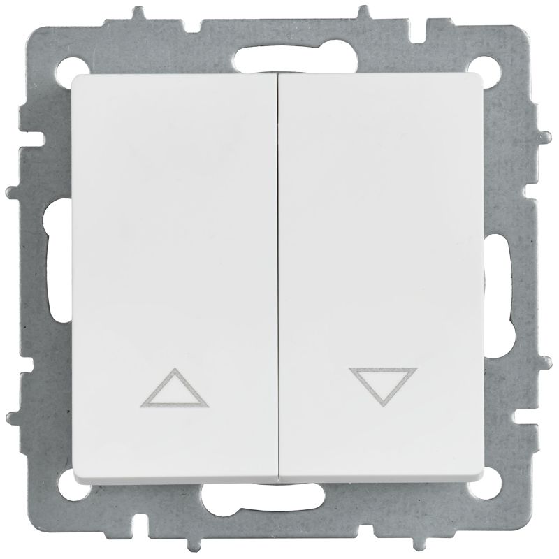 BRITE Выключатель жалюзи 10А ВС10-1-5-БрАБ арктический белый IEK