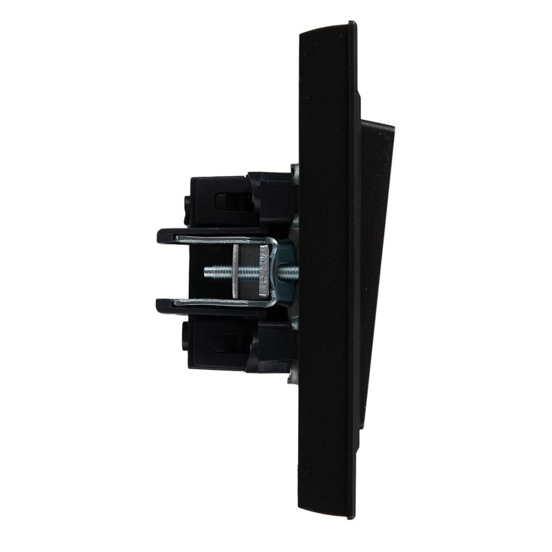 BRITE Выключатель 2-клавишный 10А в сборе ВСР10-2-0-БрЧ черный IEK