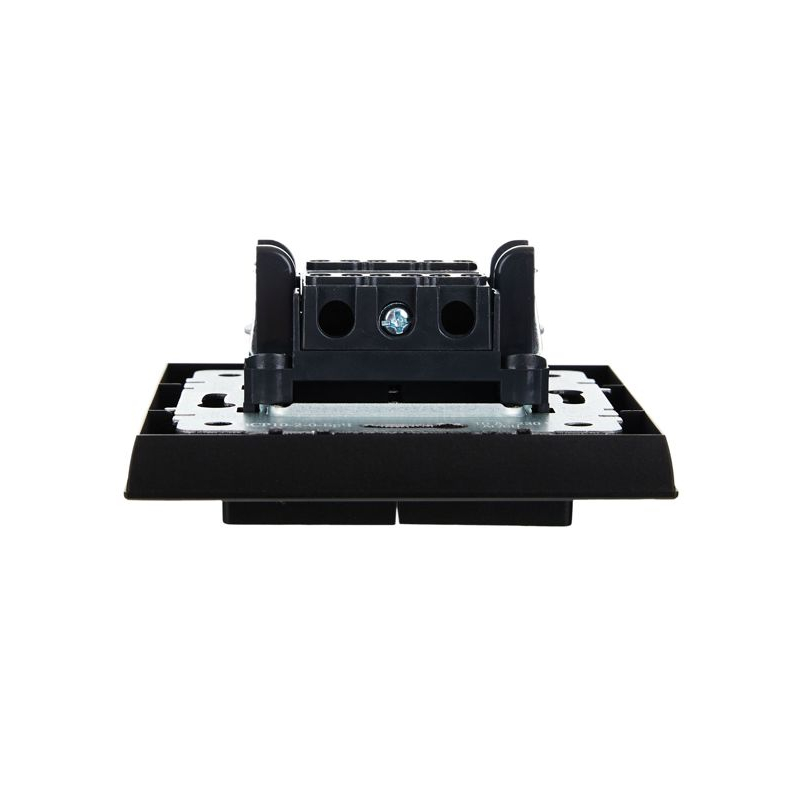 BRITE Выключатель 2-клавишный 10А в сборе ВСР10-2-0-БрЧ черный IEK