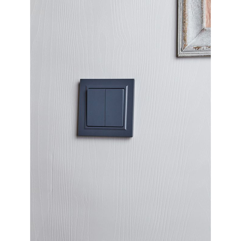 BRITE Выключатель 2-клавишный 10А в сборе ВСР10-2-0-БрМ маренго IEK