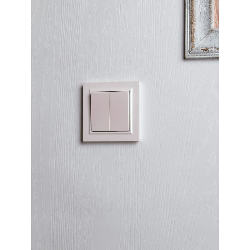 BRITE Выключатель 2-клавишный 10А в сборе ВСР10-2-0-БрЖ жемчуг IEK