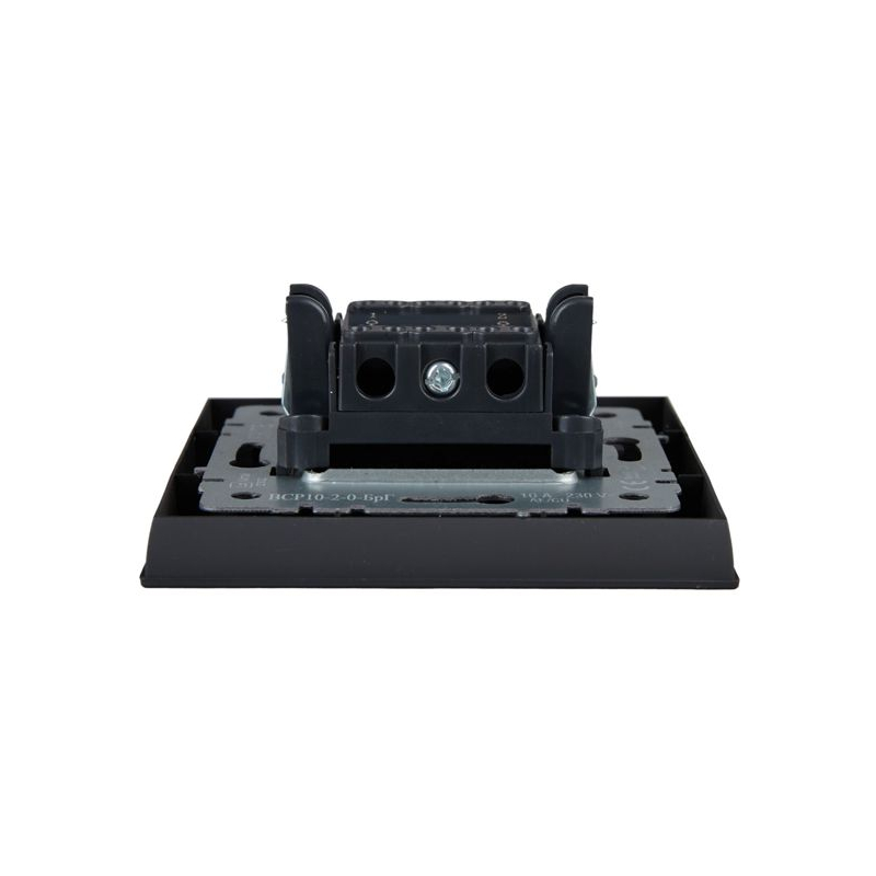 BRITE Выключатель 2-клавишный 10А в сборе ВСР10-2-0-БрГ графит IEK