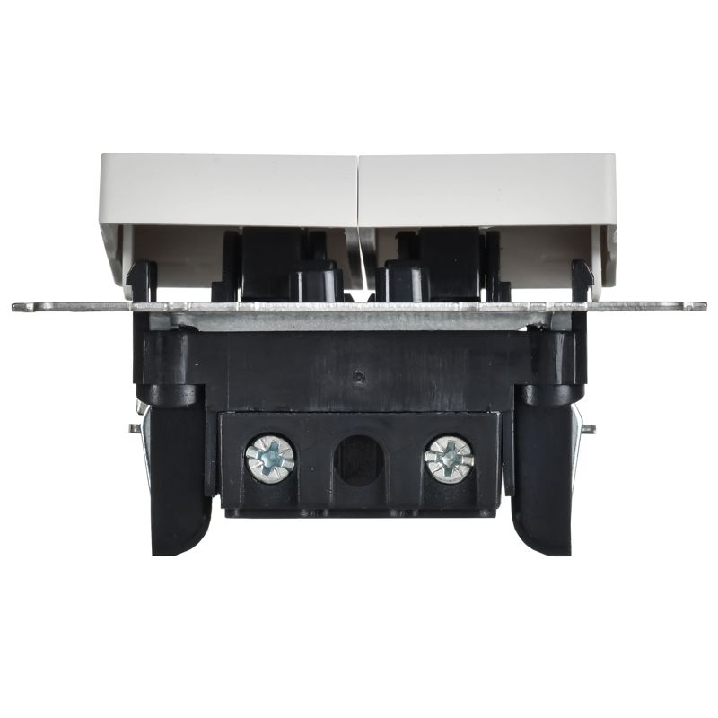 BRITE Выключатель 2-клавишный 10А ВС10-2-0-БрАБ арктический белый IEK