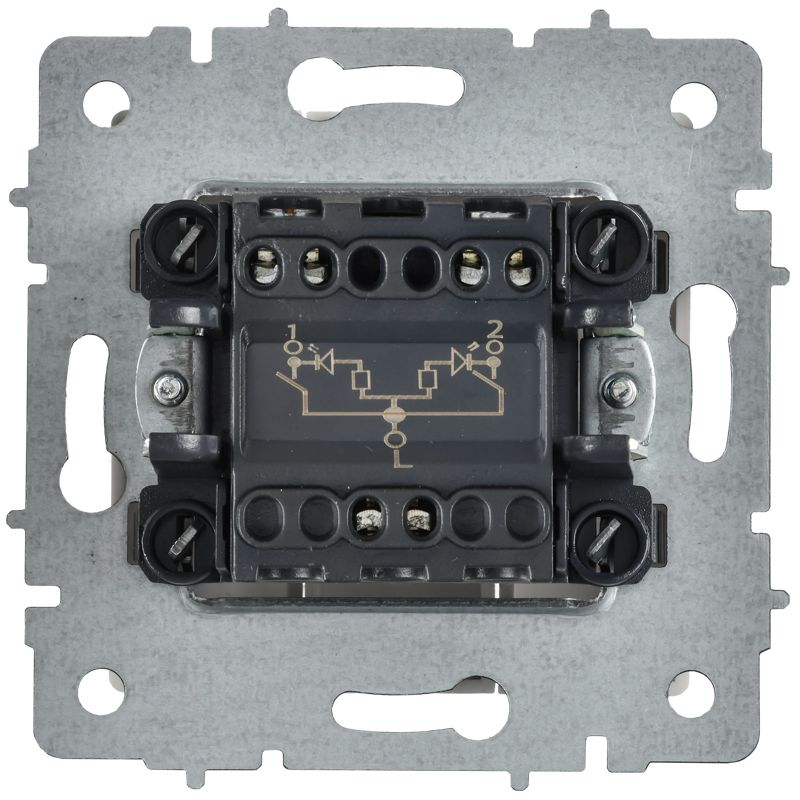 BRITE Выключатель 2-клавишный с индикацией 10А ВС10-2-1-БрАБ арктический белый IEK