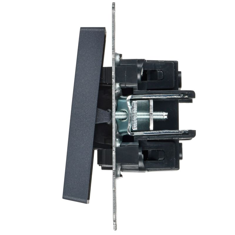 BRITE Выключатель 2-клавишный с индикацией для отелей 10А ВС10-2-9-БрМ маренго IEK