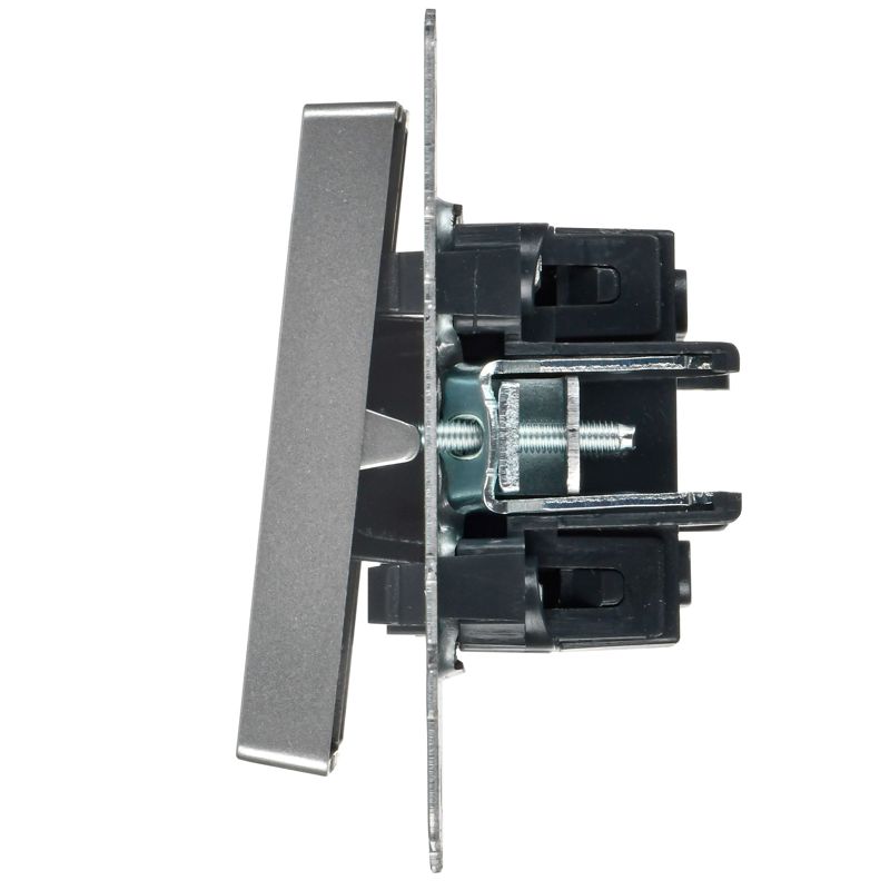 BRITE Выключатель 2-клавишный с индикацией для отелей 10А ВС10-2-9-БрС сталь IEK