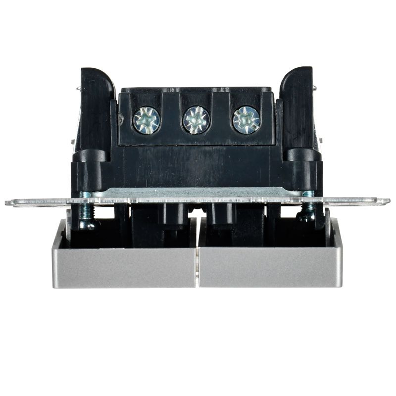 BRITE Выключатель 2-клавишный с индикацией для отелей 10А ВС10-2-9-БрА алюминий IEK