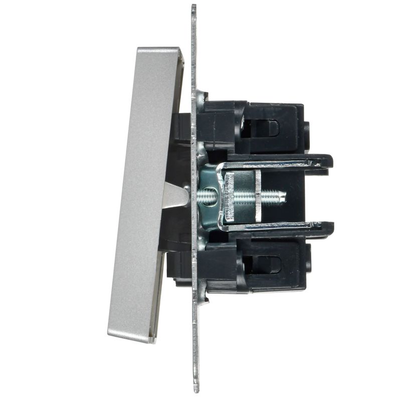 BRITE Выключатель 2-клавишный с индикацией для отелей 10А ВС10-2-9-БрА алюминий IEK