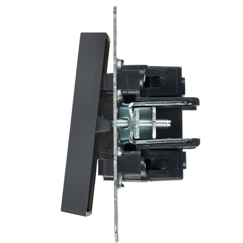 BRITE Выключатель 2-клавишный с индикацией для отелей 10А ВС10-2-9-БрГ графит IEK