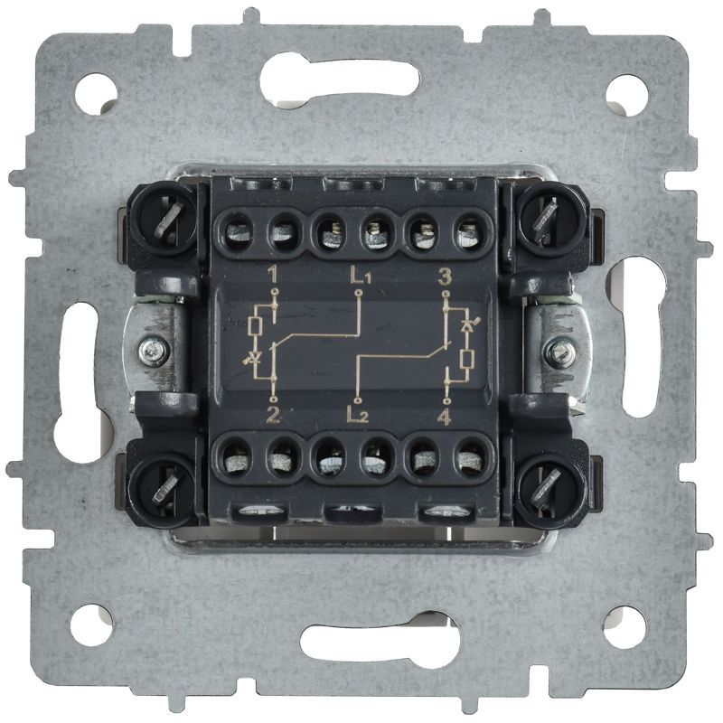 BRITE Выключатель 2-клавишный с индикацией для отелей 10А ВС10-2-9-БрАБ арктический белый IEK