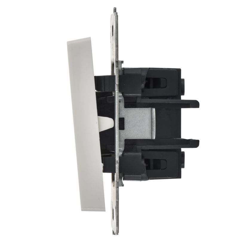 BRITE Выключатель 2-клавишный проходной 10А ВС10-2-6-БрБ белый