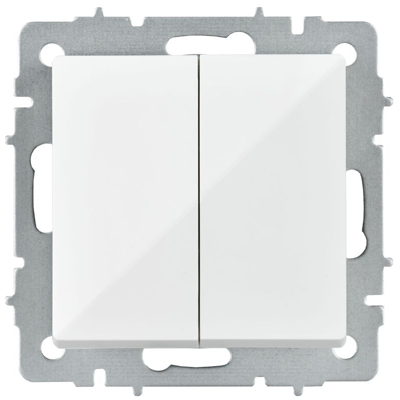 BRITE Выключатель 2-клавишный перекрестный 10А ВС10-2-3-БрБ белый IEK