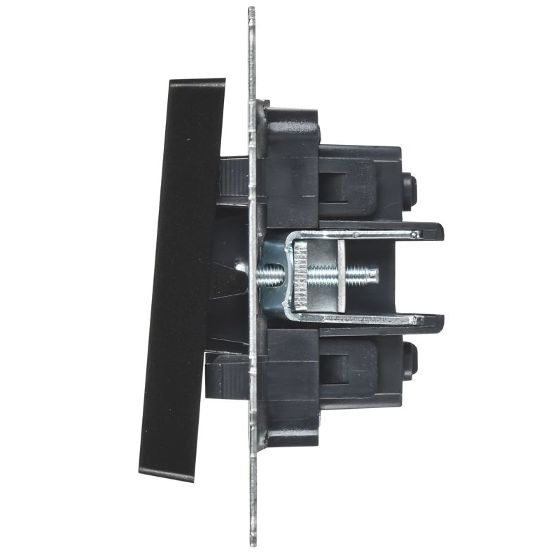 BRITE Выключатель 2-клавишный перекрестный 10А ВС10-2-3-БрЧ черный IEK