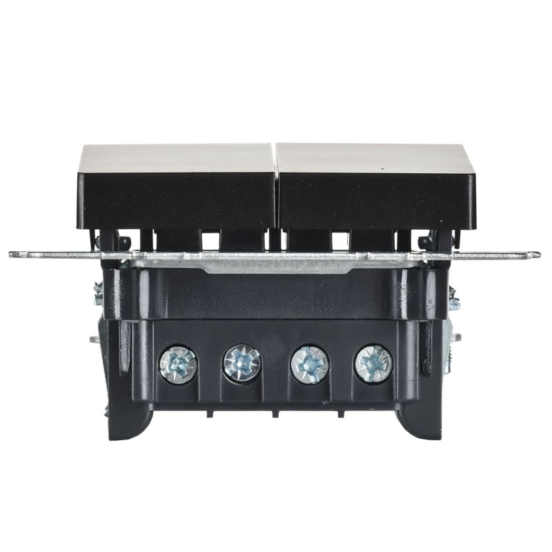 BRITE Выключатель 2-клавишный перекрестный 10А ВС10-2-3-БрЧ черный IEK