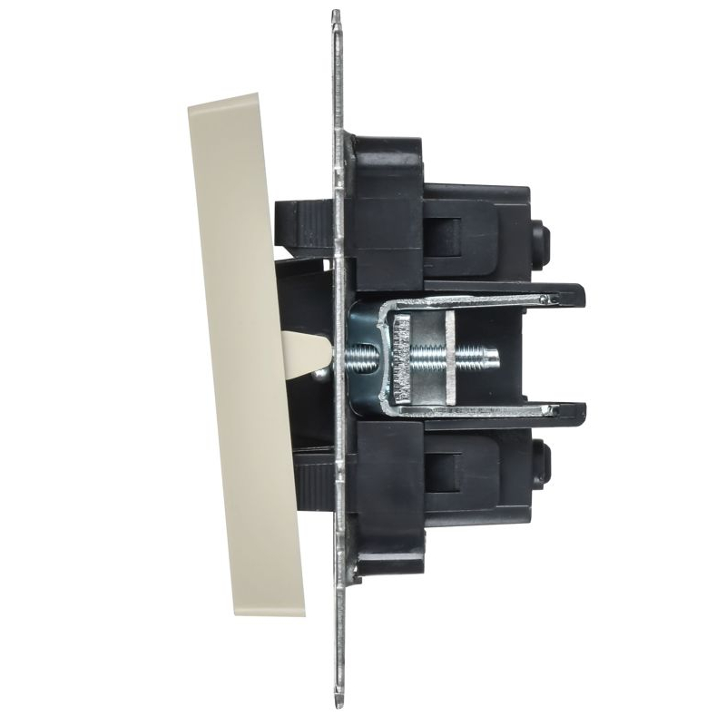 BRITE Выключатель 2-клавишный перекрестный 10А ВС10-2-3-БрКр бежевый IEK