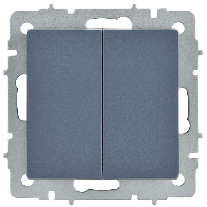 BRITE Выключатель 2-клавишный перекрестный 10А ВС10-2-3-БрМ маренго IEK