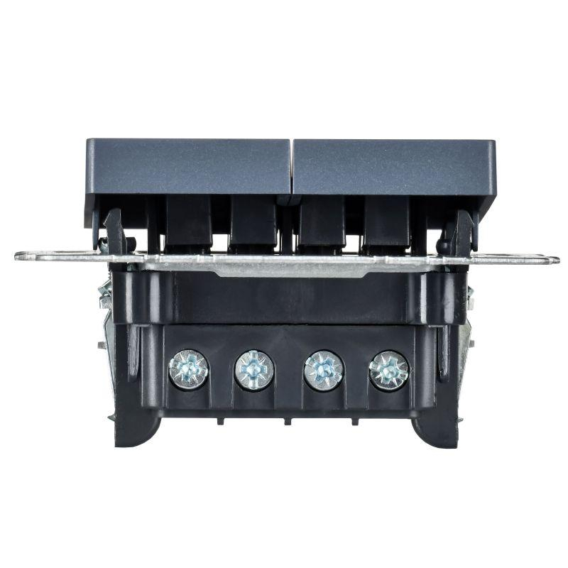 BRITE Выключатель 2-клавишный перекрестный 10А ВС10-2-3-БрМ маренго IEK