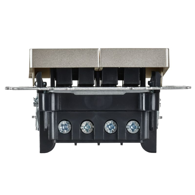 BRITE Выключатель 2-клавишный перекрестный 10А ВС10-2-3-БрШ шампань IEK