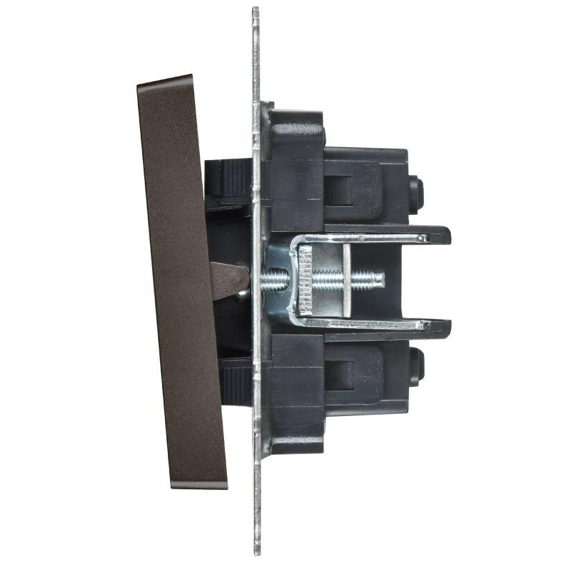 BRITE Выключатель 2-клавишный перекрестный 10А ВС10-2-3-БрТБ темная бронза IEK