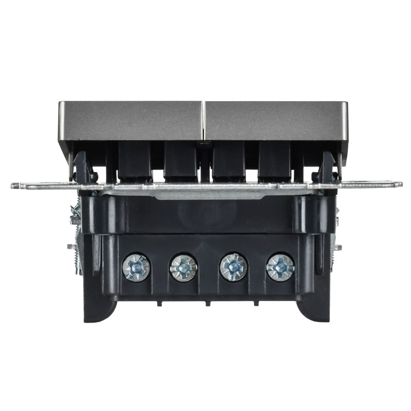 BRITE Выключатель 2-клавишный перекрестный 10А ВС10-2-3-БрС сталь IEK