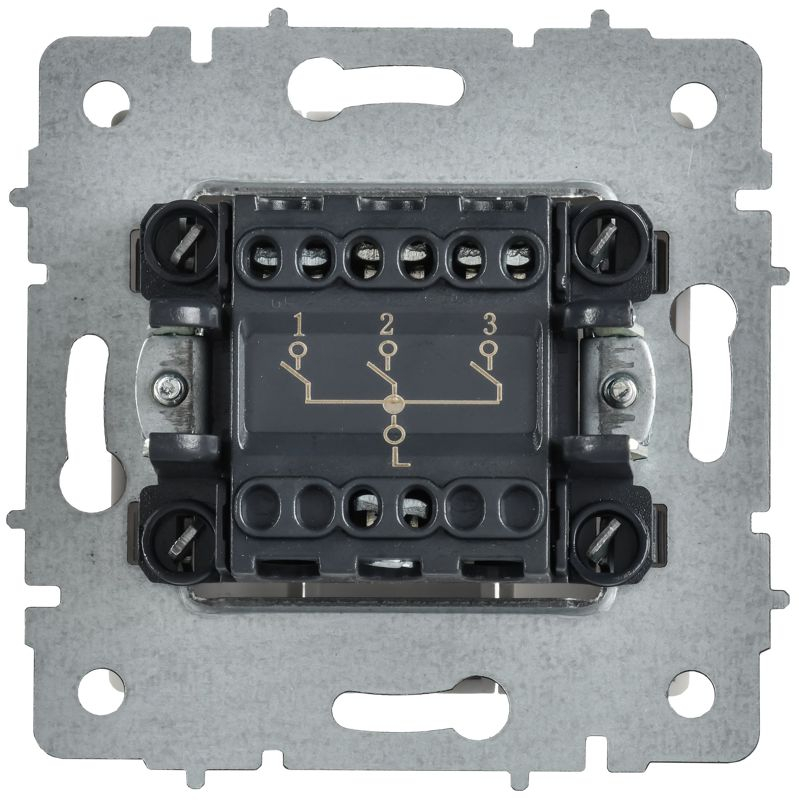 BRITE Выключатель 3-клавишный 10А ВС10-3-0-БрАБ арктический белый IEK
