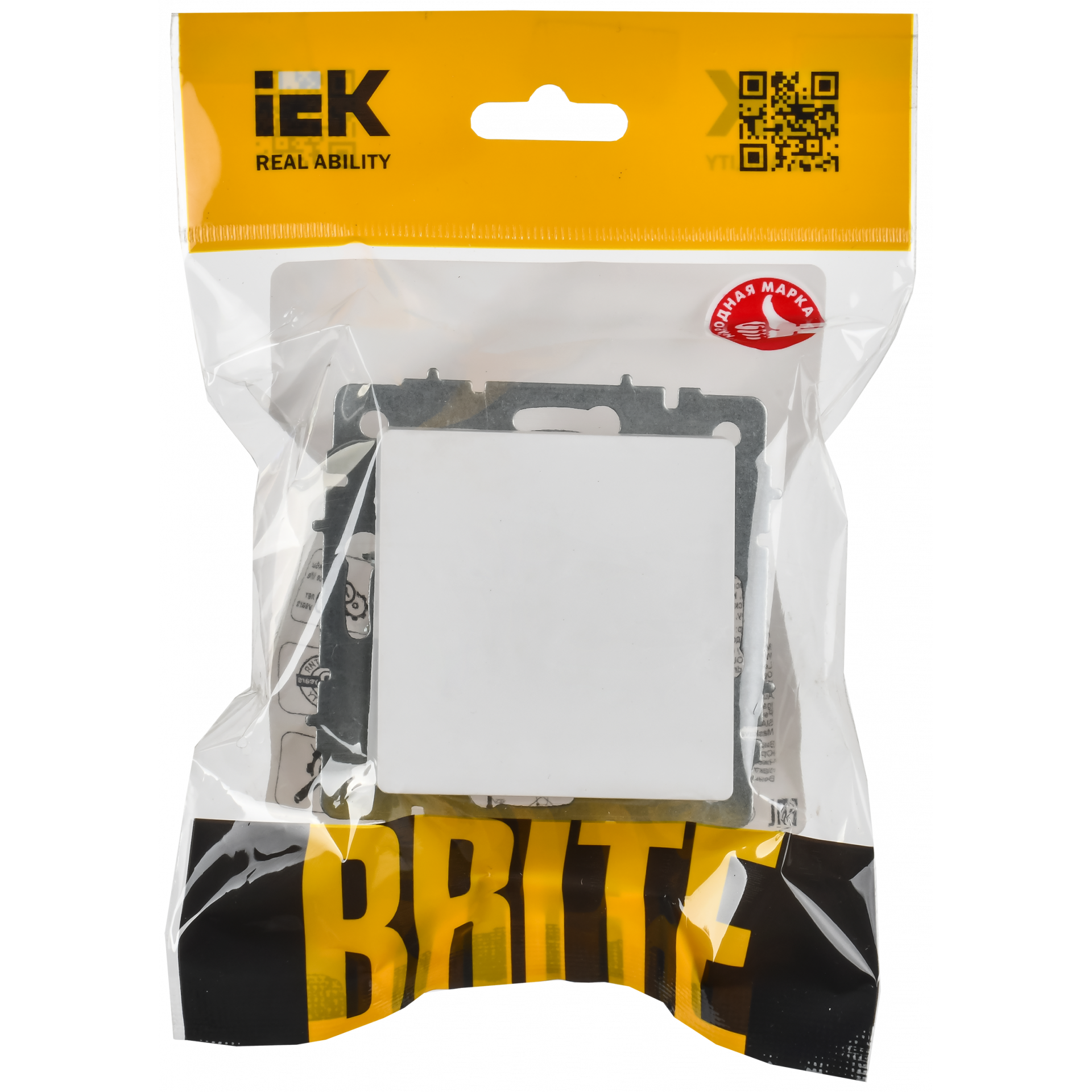 BRITE Вывод кабеля МВ10-БрАБ арктический белый IEK