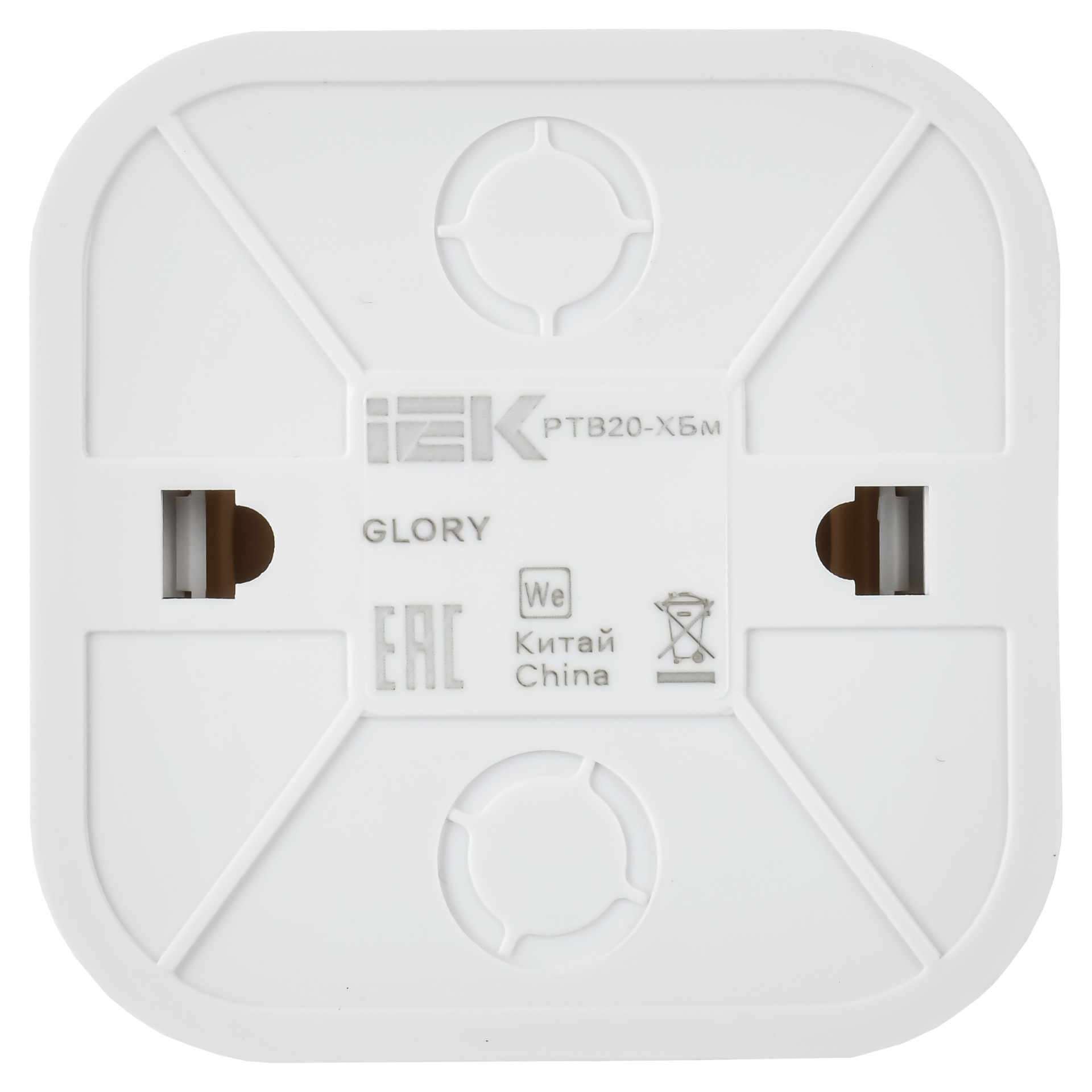 GLORY Розетка для открытой установки TV РТВ20-ХБм белый матовый IEK