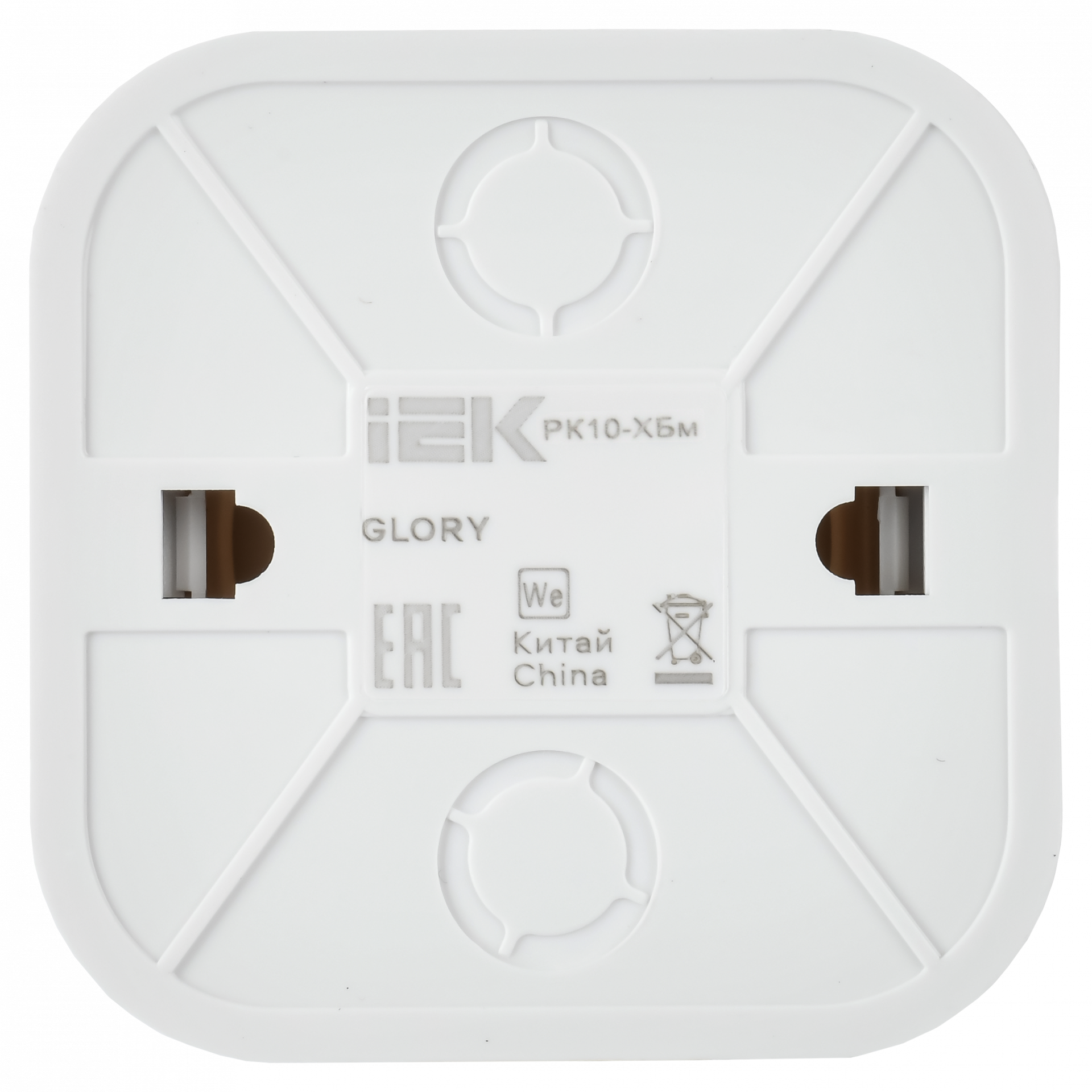 GLORY Розетка для открытой установки компьютерная RJ45 кат.5E РК10-ХБм белый матовый IEK