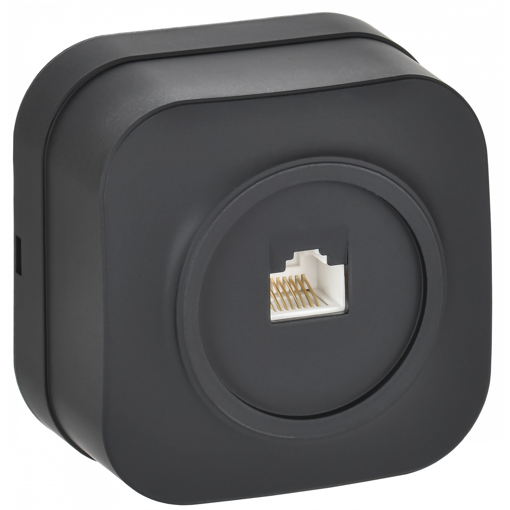 GLORY Розетка для открытой установки компьютерная RJ45 кат.5E РК10-ХЧм черный матовый IEK