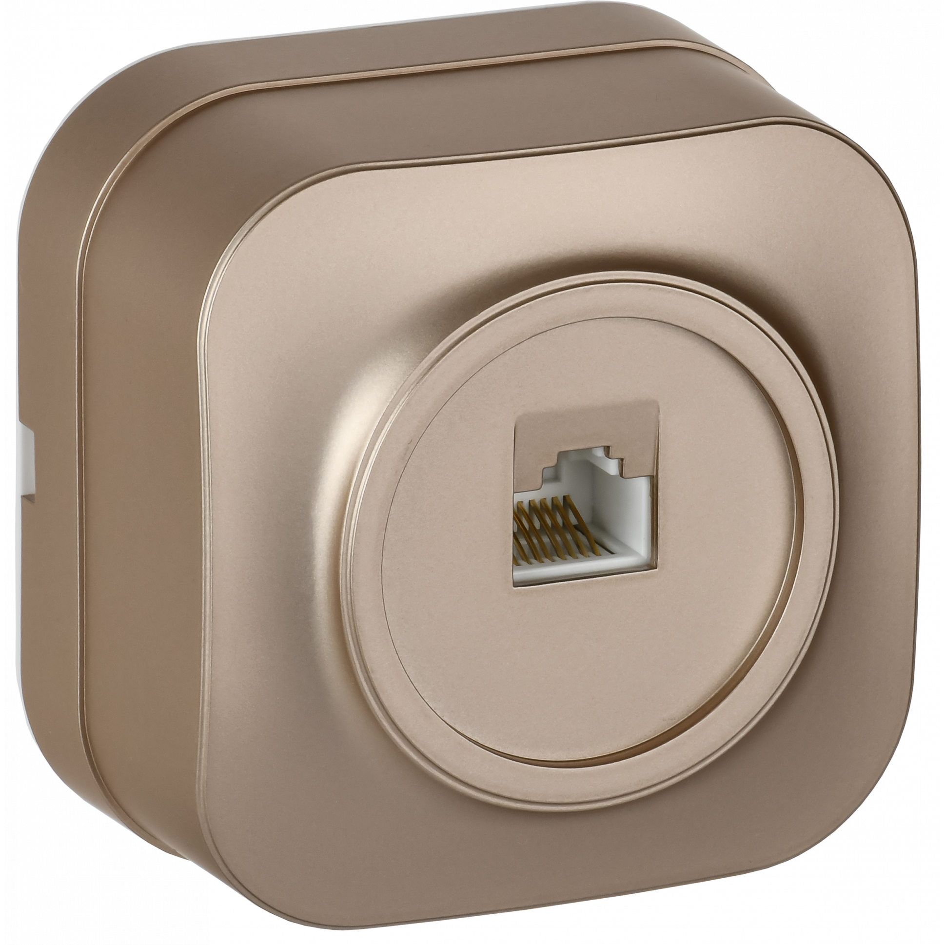 GLORY Розетка для открытой установки компьютерная RJ45 кат.5E РК10-ХШм шампань матовый IEK
