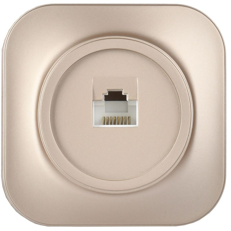 GLORY Розетка для открытой установки компьютерная RJ45 кат.5E РК10-ХШм шампань матовый IEK