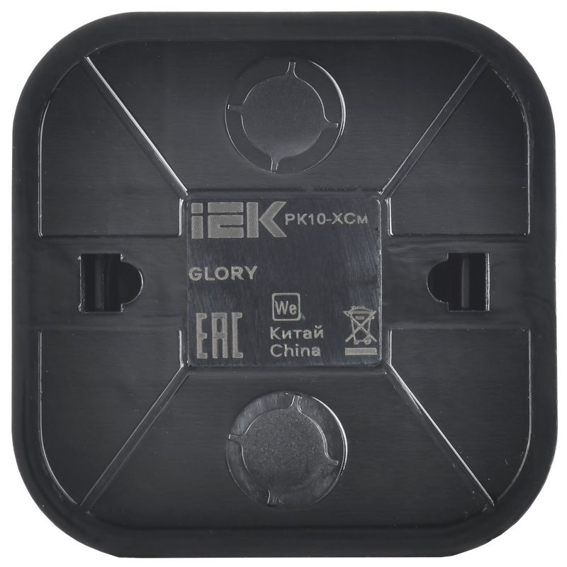 GLORY Розетка для открытой установки компьютерная RJ45 кат.5E РК10-ХСм сталь матовый IEK