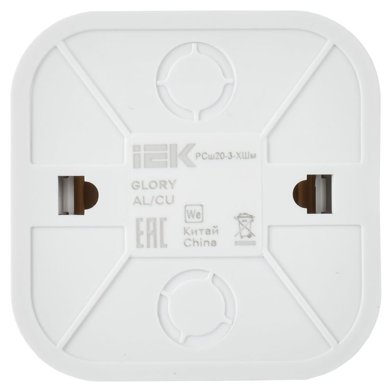 GLORY Розетка 1-местная для открытой установки с заземлением с защитными шторками 16А РСш20-3-ХШм шампань матовый IEK