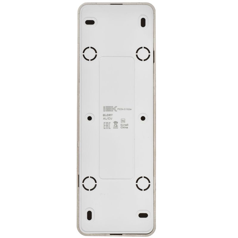 GLORY Розетка 4-местная для открытой установки без заземления без защитных шторок 10А РС24-2-ХШм шампань матовый IEK