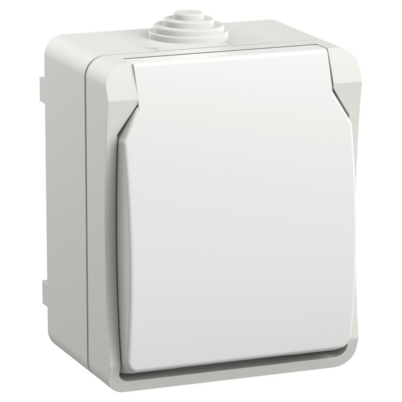 FORS Розетка 1-местная с заземлением для открытой установки 16А IP54 РСб20-3-ФБ белый IEK