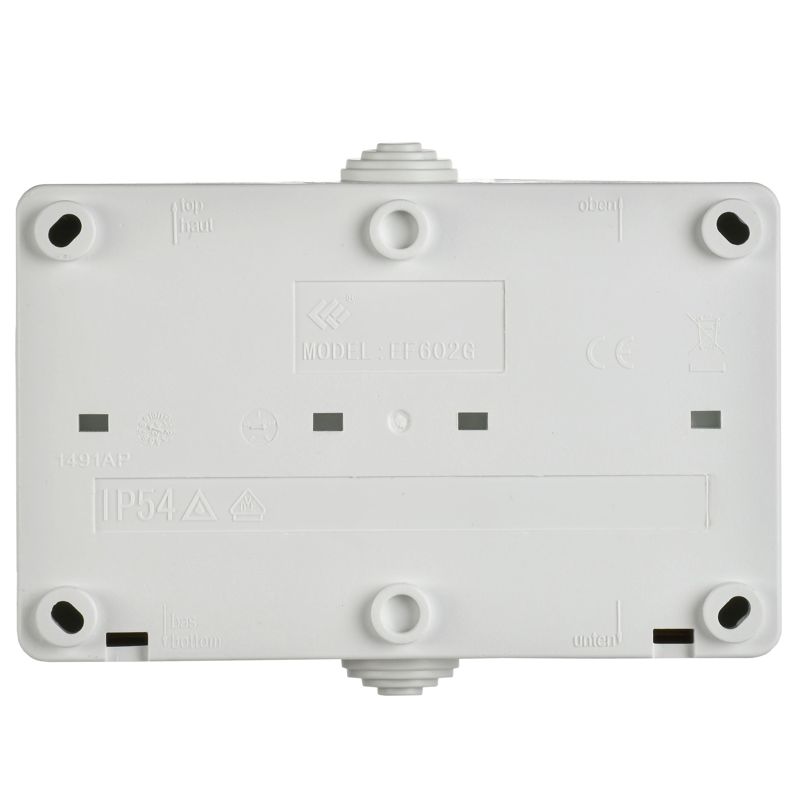 FORS Розетка 2-местная с заземлением для открытой установки 16А IP54 РСб22-3-ФБ белый IEK