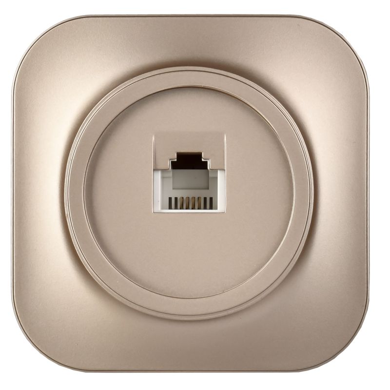 GLORY Розетка для открытой установки телефонная RJ11 РТ20-ХШм шампань матовый IEK