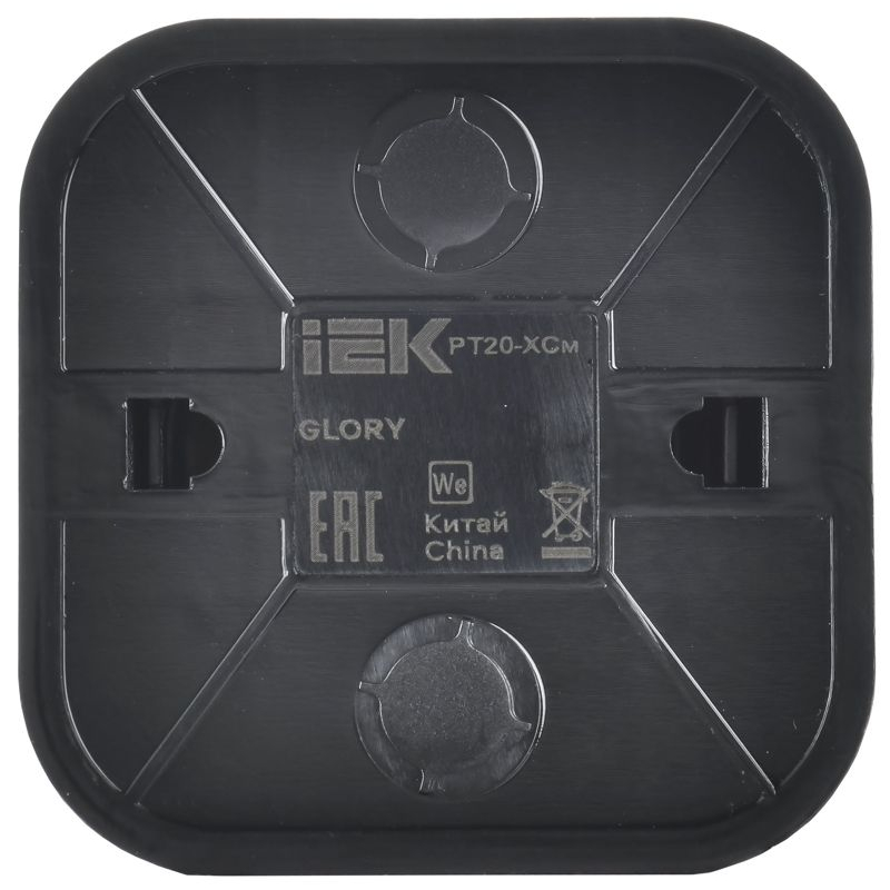 GLORY Розетка для открытой установки телефонная RJ11 РТ20-ХСм сталь матовый IEK