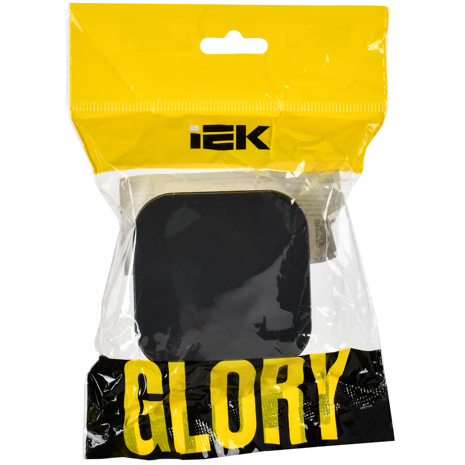 GLORY Выключатель 1-клавишный для открытой установки 10А ВС20-1-0-ХЧм черный матовый IEK