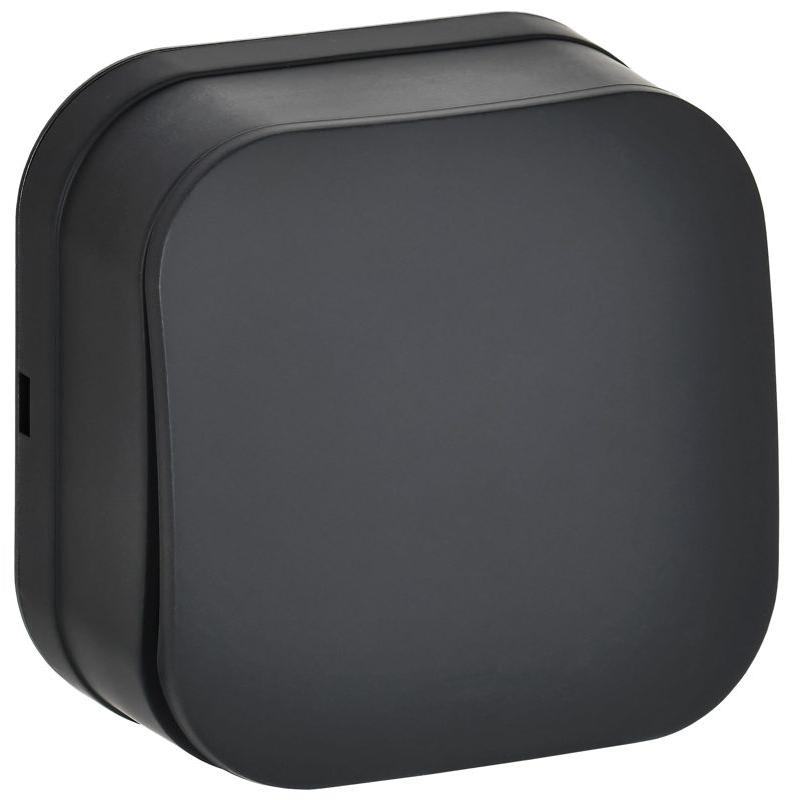 GLORY Выключатель 1-клавишный для открытой установки 10А ВС20-1-0-ХЧм черный матовый IEK