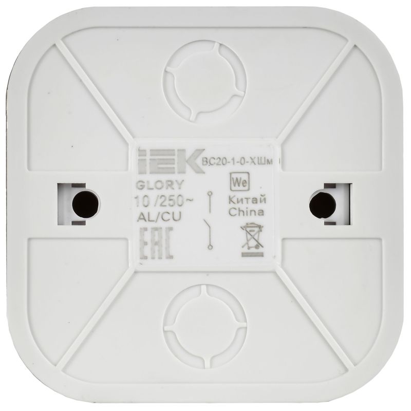 GLORY Выключатель 1-клавишный для открытой установки 10А ВС20-1-0-ХШм шампань матовый IEK